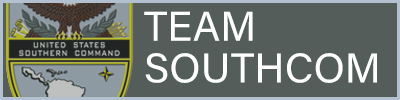 TEAM SOUTHCOM button. Links to Team SOUTHCOM page.